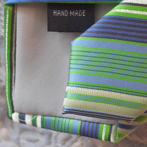 Puccini mens tired NWT in plastic green blue handmade gift or grab bag o… - Picture 4 of 7